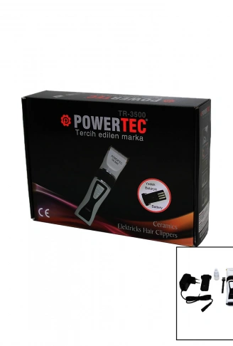 POWERTEC TR-3500 SAÇ KESME TRAŞ MAKİNESİ YEDEK BATARYALI (4940)