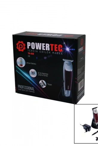POWERTEC TR-658 SAÇ SAKAL ENSE ÇİZİM TRAŞ MAKİNESİ T BIÇAK (4940)
