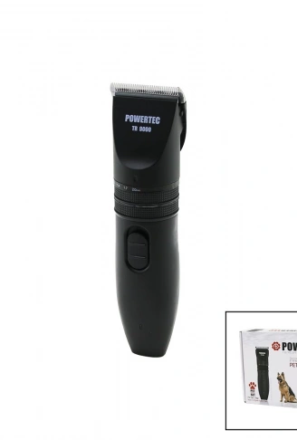 POWERTEC TR-9000  KEDİ - KÖPEK  BAKIM SETİ USB ŞARJLI TRAŞ MAKİNESİ METAL TARAK - MAKAS 0.8-1.1-1.4-1.7-2.0MM AYARLI (4940)