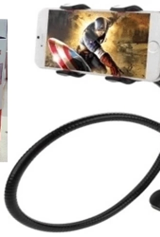 Pratik Akrobat Telefon Tutucu Oynar Başlıklı (siyah) (kutulu) ( Lisinya )