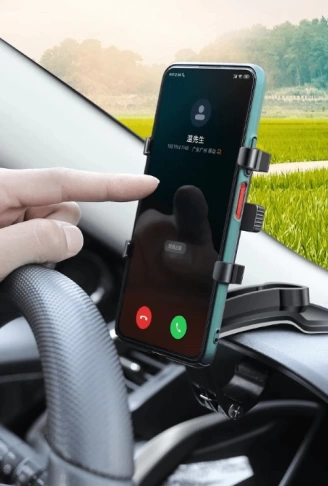 Pratik Araba Gösterge Üstüne Takılan 360 Oynar Başlıklı Telefon Tutucu ( Lisinya )