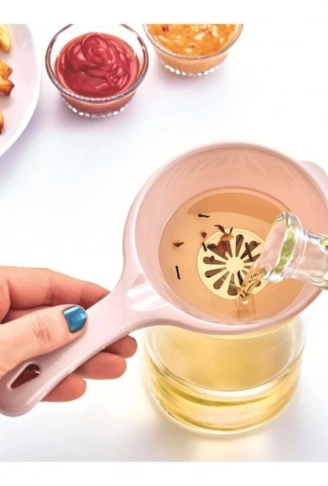 Pratik İnce Elekli Mutfak Gereci Sıvı Yağ Süzgeci (4940)