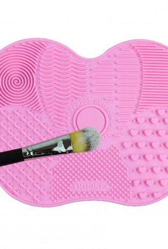 Pratik Kolay Makyaj Fırçası Temizleme Matı Aparatı Aleti Küçük (4940)