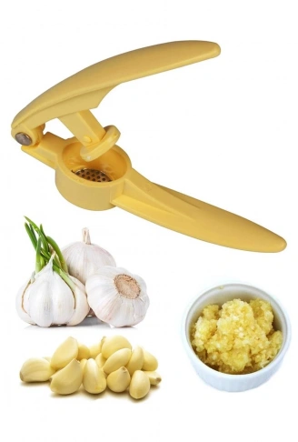 Pratik Kolay Yıkanabilir Sarımsak Ezme Aparatı Sarımsak Ezici Pres (4940)