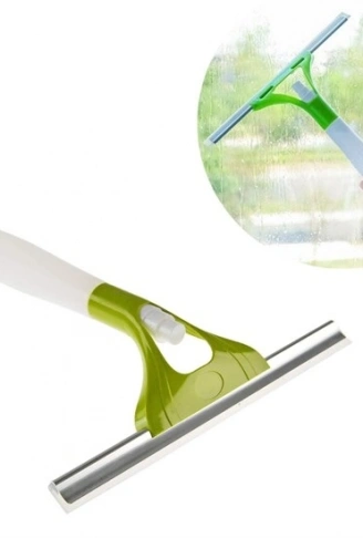 Pratik Spreyli Cam Sil Pencere Ayna Tezgah Duşakabin Temizleyici Püskürtmeli Silme Aparatı (4940)