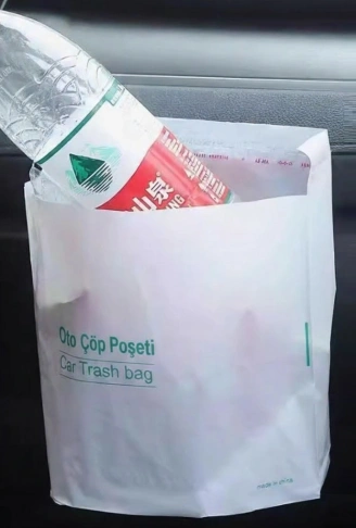 Pratik Su Geçirmez Oto Araba Çöp Poşeti Yapışkanlı 20 Adet (4940)
