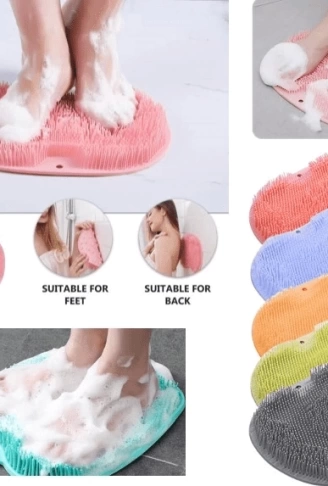 Pratik Vantuzlu Banyo Sırt Fırçası Ve Masaj Matı ( Lisinya )