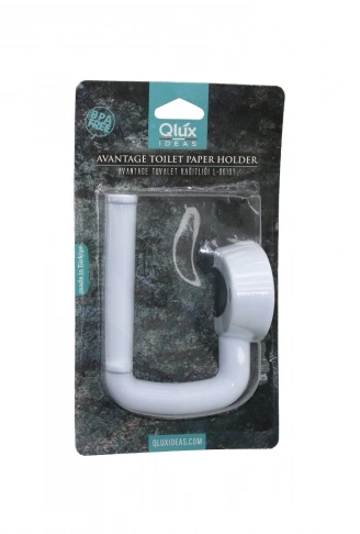 QLUX L-00107 AVANTAGE TUVALET KAĞITLIK  BEYAZ PLASTİK   YAPIŞKANLI - VİDALI MONTAJ (4940)