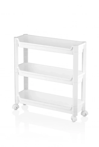 RAFTY 3 KATLI TEKERLEKLİ SEPET ORGANİZER DÜZENLEYİCİ RAF ÜNİTESİ 465X145X480MM (4940)