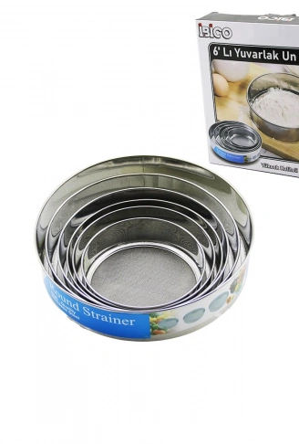 RAUND STRAİNER 6PCS METAL UN ELEK SETİ 15-17.5-19-20.5-24-27CM (4940)