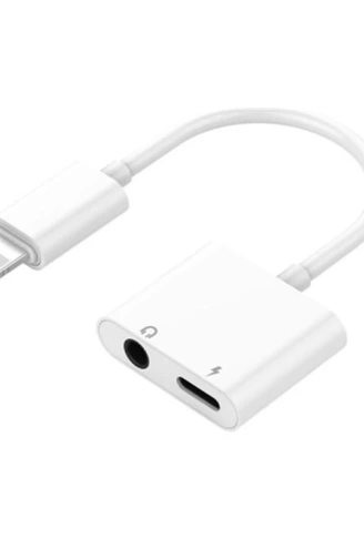 RC12 IPHONE 7-8-PLUS-X SERİSİ LIGHTNING 3.5MM KULAKLIK + ŞARJ ÇEVİRİCİ ADAPTÖR (4940)