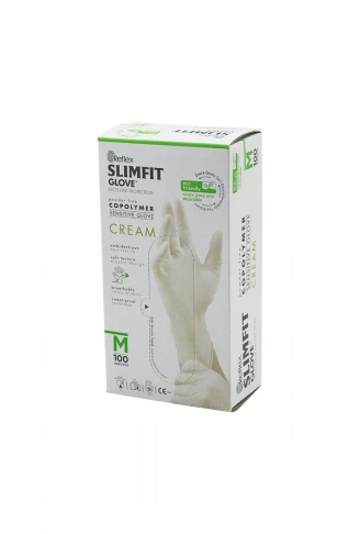 REFLEX SLİMFİT GLOVE KOD-029 M KREM PUDRASIZ MUAYENE ELDİVEN 100LÜ (4940)