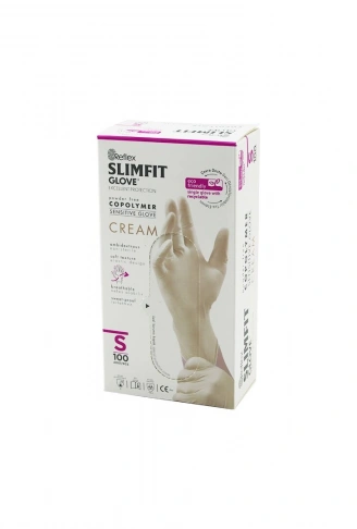 REFLEX SLİMFİT GLOVE KOD-030 S KREM PUDRASIZ MUAYENE ELDİVEN 100LÜ (4940)