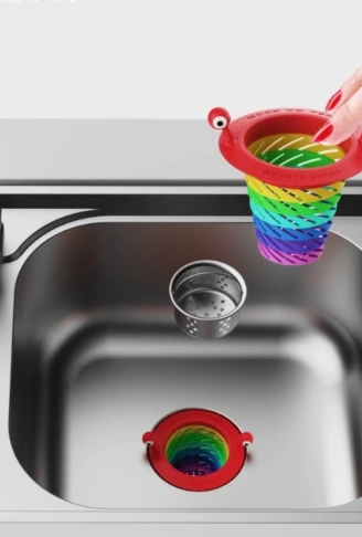 Renkli 6 Kademeli Lavabo Süzgeci (4940)