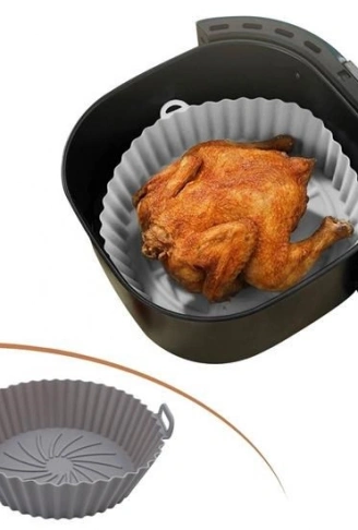 Renkli Isıya Dayanıklı Yıkanılabilir Silikon Fırın Ve Airfryer Yuvarlak Pişirme Matı 20 Cm (4940)