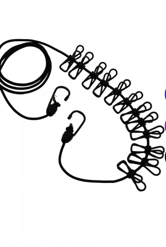 RENKLİ LASTİK   12PCS METAL MANDALLI  ÇAMAŞIR İPİ (4940)