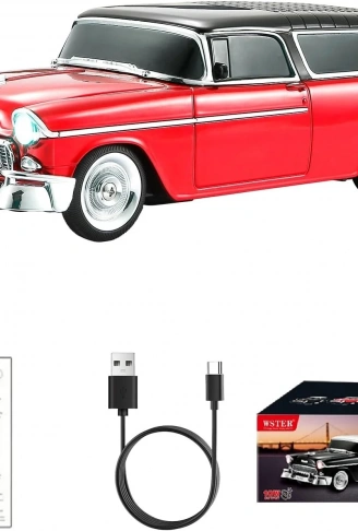 Retro Klasik Araba Bluetooth Hoparlör Kablosuz HD Ses FM Radyo YG-1955 (4940)