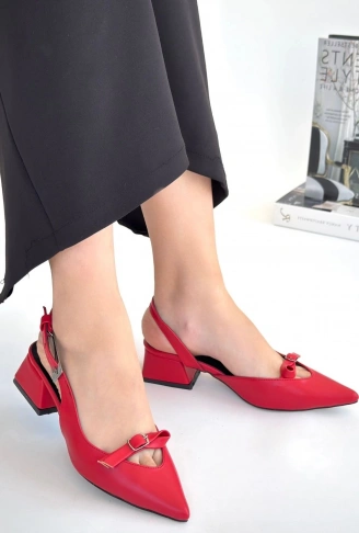 Rewat Kırmızı Cilt Topuklu Ayakkabı