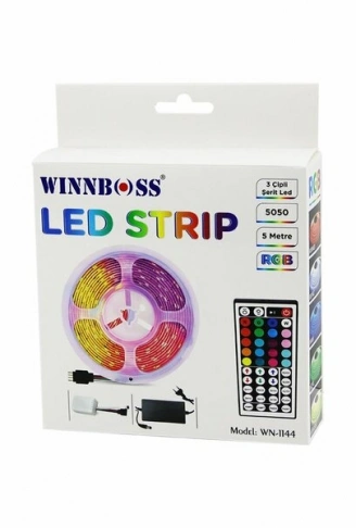 RGB 3ÇİP KUMANDALI ŞERİT LED 5MT (4940)
