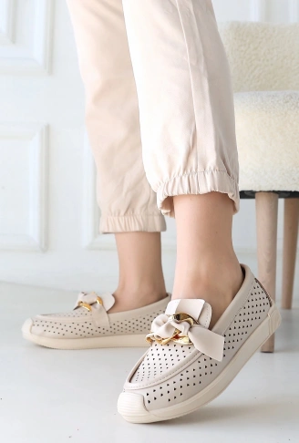 Riwan Bej Cilt Babet Ayakkabı