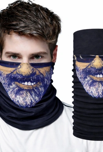 Sakallı Yüz Desenli Baf Buff – Çok Amaçlı Boyunluk &amp;amp; Maske 1 No (4940)