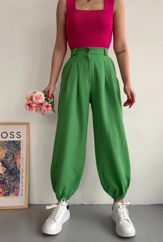 Şalvar pantolon yeşil s23202