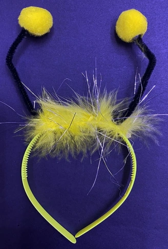 Sarı Ponponlu Gösteriler İçin Plastik Arı Maya Tacı (4940)