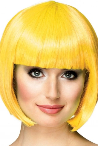 Sarı Renk Parti Peruğu Kısa Küt Saç (4940)
