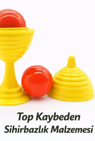 Sarı Renk Sihirli Kupa Top Kaybetme Oyunu 7 cm (4940)