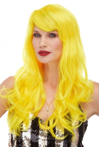 Sarı Renk Uzun Dalgalı Parti Peruğu (4940)