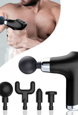 Şarj Edilebilir Küçük Yüz Tabancası Derin Doku Masaj Aleti - 6 Hız Ayarı (4940)