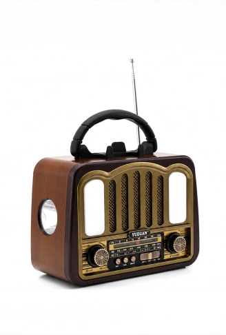 ŞARJLI - NOSTALJİ BLUETOOTH İBRELİ FM RADYO MP3 USB - TF PLAYER SPEAKER PL-4702 (4940)