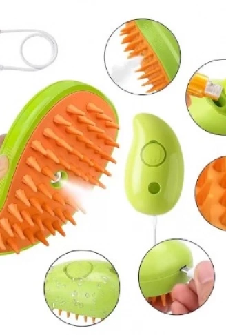 Şarjlı Soğuk Buharlı Kedi Köpek Fırçası Tarağı (4940)