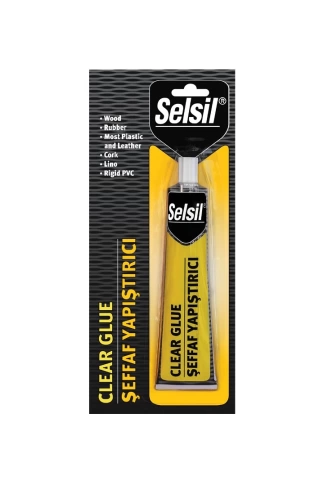 SELSİL CLEAR GLUE 70G ŞEFFAF SÜPER YAPIŞTIRICI KAĞIT - AHŞAP - METAL - DERİ (4940)