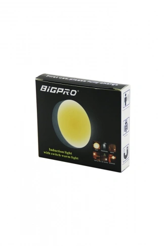 SENSÖRLÜ=0--3MT  USB ŞARJLI  SARI LED YUVARLAK LAMBA ÇAP: 8.3CM - KALINLIK: 2CM (4940)