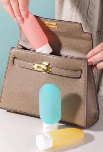 Seyahat Tipi Doldurulabilir Krem Şampuan Kutusu 3 lü Set (4940)