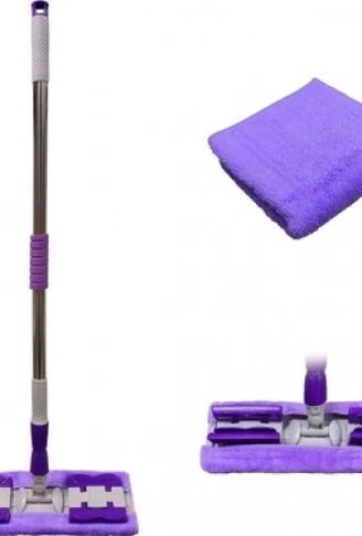 Sihirli Spin Mop Teleskopik Çok Amaçlı Mop +1 Bez Hediyeli - Mor (4940)