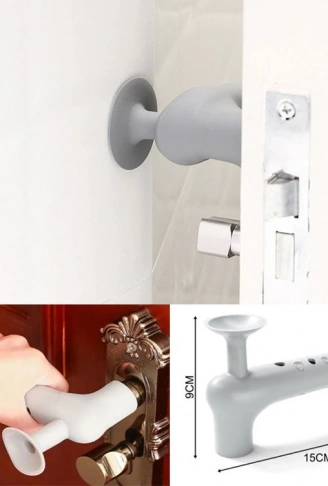 Silikon Duvar Koruyucu Kapı Stoperi GRİ (4940)