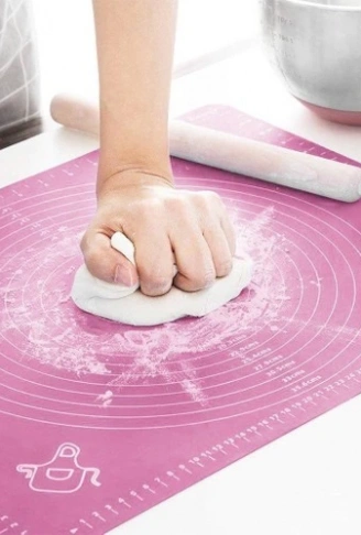 Silikon Ölçülü Hamur Açma Matı Hamur Açma Örtüsü Büyük Boy 50x40 (4940)