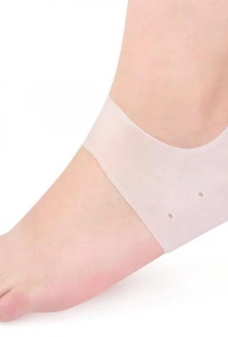 Silikon Topuk Çorabı Beyaz Renk (4940)