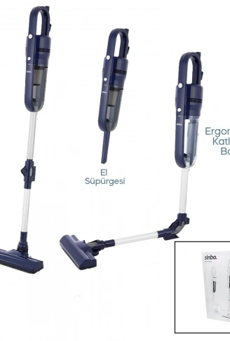 SİNBO SVC-8625 DİKEY ELEKTRİKLİ PRATİK SÜPÜRGE ERGOMİK KATLANABİLİR BORU - ESNEK HAREKET 600W MOTOR - 3 HEPA FİLTRE (4940)