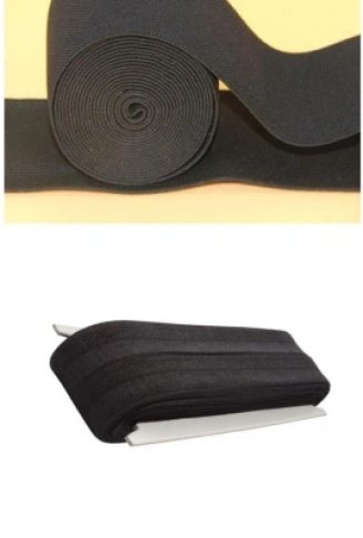 SİYAH - 1.5CM PAÇA LASTİK YASSI GENİŞ 10MT. (4940)