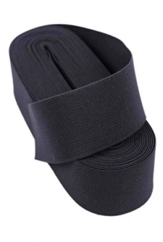 SİYAH  - 3CM PAÇA LASTİK GENİŞ 10MT. (4940)