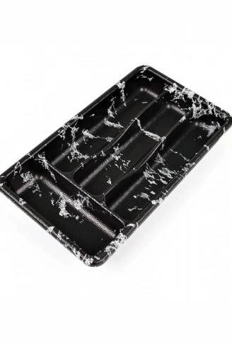 SİYAH - 4 BÖLMELİ ÇEKMECE İÇİ KAŞIKLIK 36X20CM (4940)