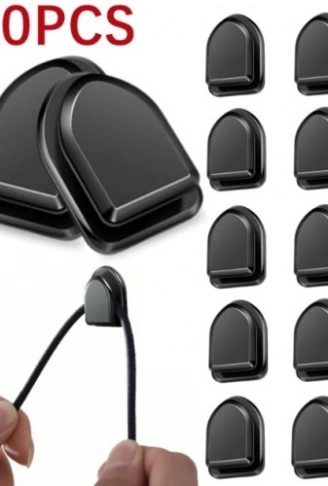 Siyah Çok Amaçlı Yapışkanlı Kanca 10 lu (4940)