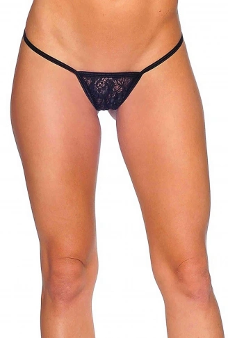 Siyah Dantelli Tanga TM1164