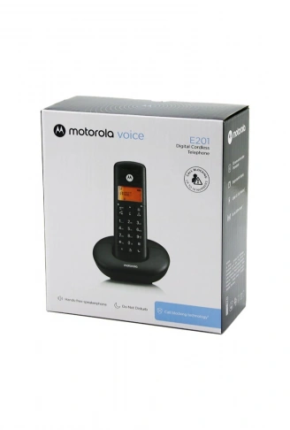 SİYAH DİJİTAL KABLOSUZ - TELSİZ TELEFON ARAYAN NO GÖRME 50 HAFIZA 300M ALAN E-201 (4940)