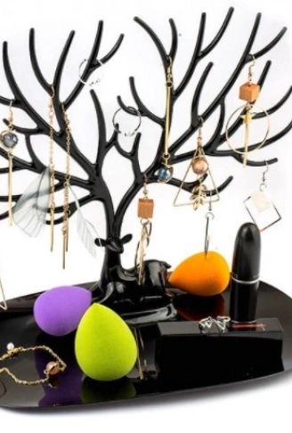 Siyah Geyik Tasarımlı Takı Mücevher Standı (4940)