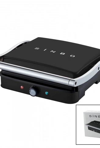 SİYAH IZGARA VE TOST MAKİNESİ AYARLANABİLİR ISI 180 DERECE AÇILABİLİR ÜST GÖVDE SSM-2571 (4940)