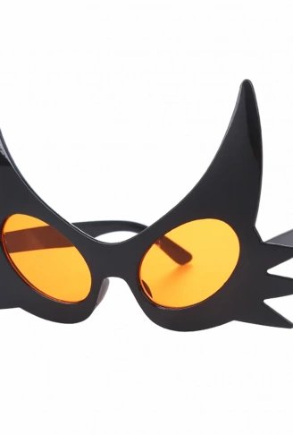 Siyah Renk Bıyık Tasarımlı Kedi Gözlüğü 19x11 cm (4940)